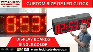 Make Custom Size of Led Clock Display boards with Single Color #ledvideowall