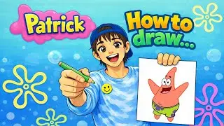 HOW TO DRAW PATRICK FROM SPONGEBOB! (EASY FOR KIDS!)