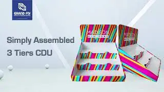 Simply Assembled 3 Tiers Counter Display Unit