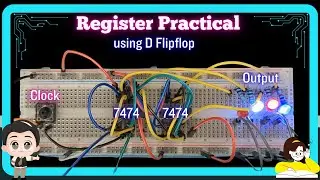 Construction of 4 bit shift registers (serial & parallel) using D type FF IC 7474