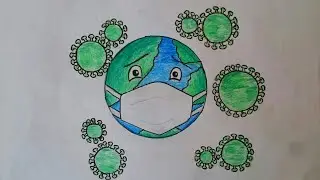 Drawing of CORONA / Drawing on topic save earth from Corona | @viraideas