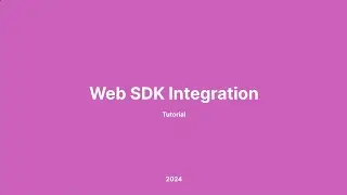 Web SDK - Angular Application Integration Tutorial