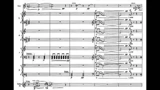 Isang Yun: &bdquo;O Licht &hellip;&ldquo;. Achtstimmiger Chor mit Solo-Violine und Schlagzeug (1981) - Takt 1-9
