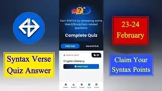 Syntax Verse quiz answers today | 23 February Syntax Verse quiz answer | Syntax Verse quiz today