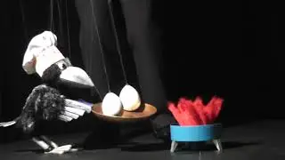 Puppets.Marionette.The crow scullion. Dolls of Vladimir Ordin.   Вороненок - поваренок.