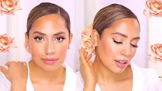 Peach Glowy No Foundation Valentine's Day / Galentine's Day Makeup Tutorial 2020 |Alice Goldenvalley