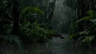 Calming Rain & Distant Thunder 🌧 Black Screen Sleep Aid for Stress Relief