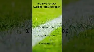 Top 5 Pro Football Avg Yd per Reception