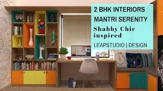 SHABBY CHIC STYLE INTERIORS | MANTRI SERENITY | 2 BHK | LEAP STUDIO DESIGN