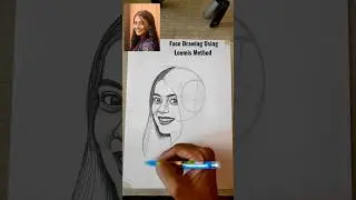 How to Draw a Girl face using Loomis Method #drawing #shorts #drawingtutorial
