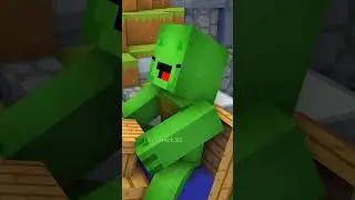 Толстый Джей-Джей запустил бедного Майки в космос! #minecraft #shorts