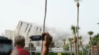 Ormond Beach Memorial Hospital Implosion Demolition OMH Building Explosion
