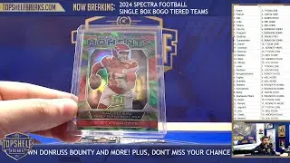 2024 Panini Spectra Football Single Box BOGO Tiered Teams Break | Top Shelf Breaks | 2/28/25