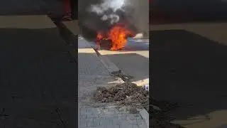 car on fire