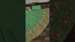 Heavy embroidery work gown set