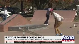 Skateboard competition held at Mobile Skatepark