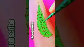 AARUSHI ✨❤️ beautiful trending name mehndi tattoo design #hennatattoodesign #viralvideo #viralshort