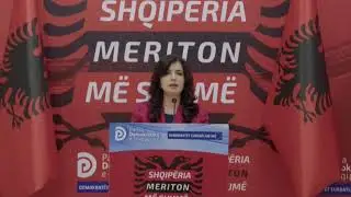 #LIVE - Z&euml;dh&euml;n&euml;sja e PD-Demokrat&euml;t Euroatlantik&euml;, Mirela Karabia, deklarat&euml;