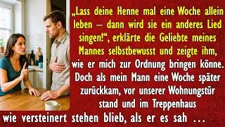 Die Geliebte wies meinen Mann an. Aber als er eine Woche später zur Wohnung kam...