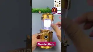 rechargeable solar and charging led lantern torch light portable meesho finds #meeshofinds #shopping