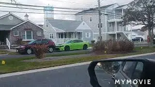 green Dodge Charger by. Jack the irish wolfhound