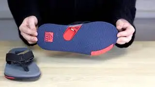 Reef Fanning Low Flip Flops in Grey/Black/Red