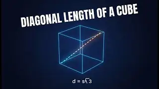 Diagonal Length of a Cube Formula. How to find diagonal length of a Cube?|| Urdu