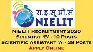 Scientist -B and Scientific Assistant -A Post