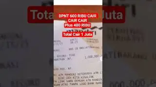 ALHAMDULILLAH BPNT 600 RIBU CAIR 💰 PLUS PENEBALAN 400 RB CAIR