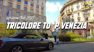 Milano City walking tour from Tricolore to Porta Venezia | Travel Guide | City Explorations 4k 60fps