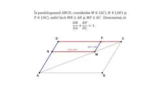 Teorema lui Thales - Problema specifica rezolvata - Evaluare nationala - Matematica