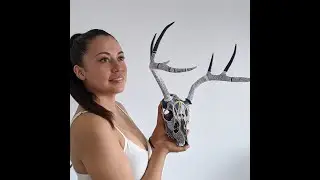 Aguas Magicas Decorated Fine Art Deer Skull - Process Video - by Lys Santamaria