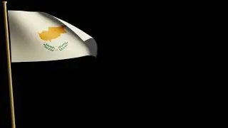 Copyright free, animation of Cyprus world flag.