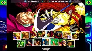 Slash Master (B) vs kelvin heavylyns (B) | Samurai Shodown 2 / Shin Samurai Spirits #fightcade