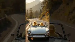 Duck car driving with her love.#shorts #shortsfeed #viralshort #duck #duckvideo #viralduck #cute