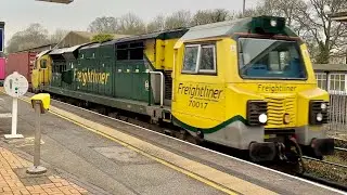 Class 70s passing through Micheldever, SWML, 19/2/2025 | Boom Trainspots