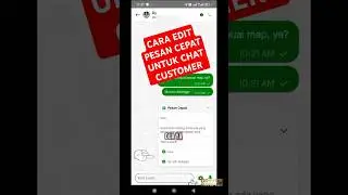CARA EDIT PESAN CEPAT UNTUK CHAT CUSTOMER #gojek #pesancepat #shorts #customer