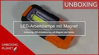 Tolle LED-Arbeitslampe mit Magnet und Haken - Unboxing Planet
