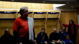 Brian Burke - Toronto Maple Leafs Dressing Room