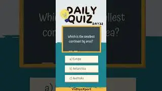Which is the Smallest Continent by Area? |  #shorts #viral #education #quiz