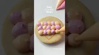 Heart Cookie This cookie 100% edible! Recipes and Cutters link in bio #cookiedecorating #asmr #heart