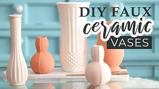 DIY Faux Ceramic Vases | Thrift Flip | Paint and Baking Soda Vases