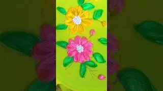 Ribbon work #ribbon #embroidery #handbroidery #viral #shorts