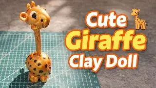 Cute Giraffe Toy Making | Air Dry Clay Craft for Kids