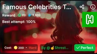 Famous Celebrities Trivia (Pt. 2) - Hich App Quiz Answers