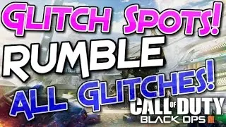 CRAZY! TOP OF MAP LEDGE GLITCH SPOTS ON RUMBLE! (Black Ops 3 Rumble Glitches Descent DLC 3)