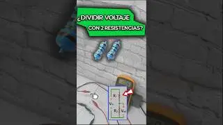 Divisor de voltaje con dos resistencias -circuito #diy #circuitoselectricos #electridea