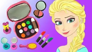 Paper Dolls - Elsa Putting on Makeup | Kids Shiny Art