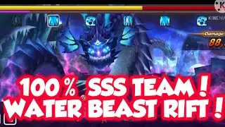 summoners war: water beast rift 100% SSS TEAM!