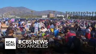 LA community steps up to help fire victims at massive donation center at Santa Anita Park